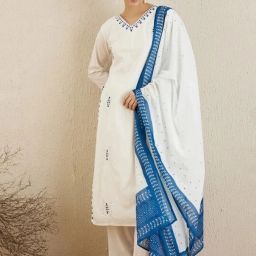 Women Pure Cotton Kurta Pant Dupatta Set-image-58