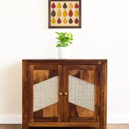 woodsworth from pepperfry Adelaide Sheesham Wood 2 Door Sideboard in Provincial Teak Finish-picture-18