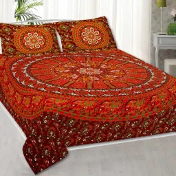 1 TC Cotton Double Solid Flat Bedsheet-image-98