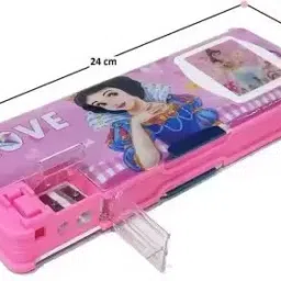 Barbie Geometry Box Double Side Open With Calculator Best for Kids Boy & Girl Geometry Box-image-91