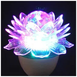 MULTICOLOR LOTUS LED || LOTUS BULB || 360 Degree ROTATING BULB || Disco Bulb || Diwali Decoration Bulb Single Disco Ball-image-1