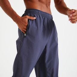 Men Gym Track Pant Polyester Slim Fit Dark Grey-image-4