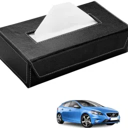 Car Tissue Box Paper Tissue Holder Black with 200 Sheets(100 Pulls) For Volvo V40 Vehicle Tissue Dispenser-image-27