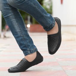 Style and Comfort: All-in-One Solution with Lightweight Weave Loafer & Moccasin Mojaris For Men-picture-1