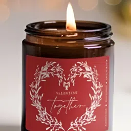 Quace Red & White 1 pieces Jar Candle-image-10