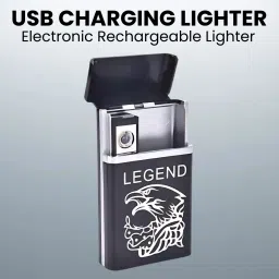 Usb (Cigarette Lighter) Electronic Usb Windproof Rechargeable Lighter FQ372 Pocket Lighter-image-89