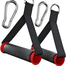 Exercise Gym Machine Handles for Cable Machines Style Optional (Red_Black) Lat Pulldown-33