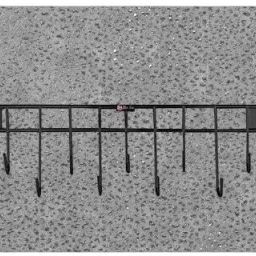 Steel Cloth Hanger for Wall with( 11 Hooks)Door Hooks/Kitchen Utensil Hanger Hook Rail 11-image-89