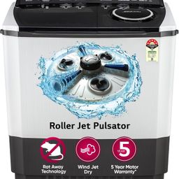 lg 9.5 kg Semi Automatic Top Load Grey, White-picture-0