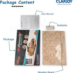clapjoy 3D Wooden Puzzle Make Your Own Racing Car image 2