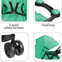 luvlap Joy Stroller/Pram, Compact & Easy Fold, for Newborn Baby/Kids, 0-3 Years, Pram image 3