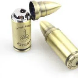 Stylish Bullet Single Hunter Pocket Flame Lighter | Gold FIRST QUALITY STAR MAGIC Pocket Lighter-image-62