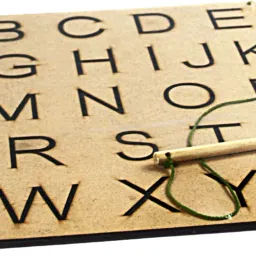 Wooden Capital Alphabet Writing Practice Tracing Board, ABC Tracing Slate-23