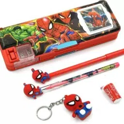 Spiderman Pencil Box with Accessories Geometry Box-24