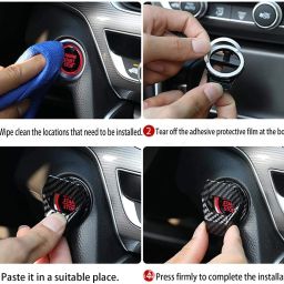 lavitra Car Engine Start Stop Switch Lambo Style Button Cover Decorative Push Button Car Inverter image 5