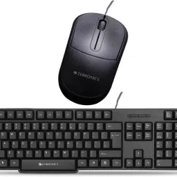 ZEBRONICS Zeb-K20 Wired USB Keyboard & Zeb Comfort Plus Wired USB Mouse Wired USB Standard Desktop Keyboard Compatible with Desktop, Laptop, Mac-10