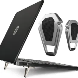 fayaatelier Premium Metal Laptop Stand Foldable & Portable Stable Support High-Quality stand 1 lap Steel Floor and Desk Stand Rotatable Laptop Stand Compatible with Universal Laptops-41