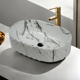 Premium Designer Ceramic Wash Basin Counter top basin (Glossy) 20x14x5.5 inch lumia 8812 Table Top Basin-image-21