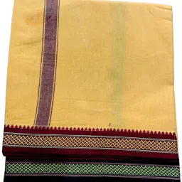 RAMESHWARAM FABRICS 2.25 Meter Cotton Lungi - Dhoti for Men Woven Men Dhoti-image-8