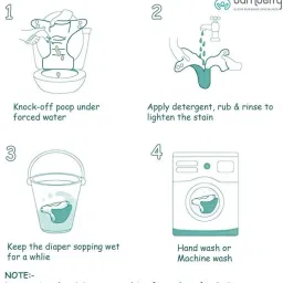 bumberry Baby Smart Nappy Reusable & Adjustable Cloth Diaper For Newborn (4-9 Months) image 5