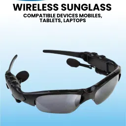 Sunglass with (Bluetooth Earbuds) Music and bluetooth headset and micY357 Bluetooth Headset-67