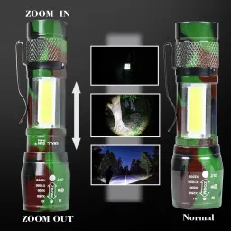 ecosky ZOOM TORCH PORTABLE USB RECHARGEABLE FLASHLIGHT WITH 3 MODES Torch image 4