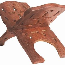 10 INCH Wooden Holy Book / Gita / Quran / Bibal Stand / Rehal / Puja Artical Wooden Brown Rehal-image-5