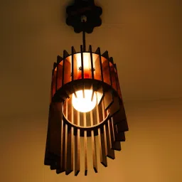 431 Hanging lamp electric antique Wooden Ceiling Lights(With Gold Bulb)Pendant Lamp shade Night Lamp for Living Room,Bedroom,office,Restaurant,Dining Hall,Home decor Cafe,Modern Kitchen etc Pendants Ceiling Lamp-45
