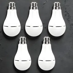 Charging Bulb 9W LED 1200mAh battery 4 hrs emergency light Pack of 5 bulbJM345 4 hrs Bulb Emergency Light-image-82