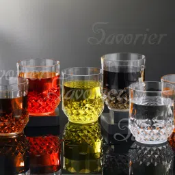 (Pack of 6) Stylish Crystel Bottem Heavy Quality Unbreakable Glass Glass Set Water/Juice Glass-image-76