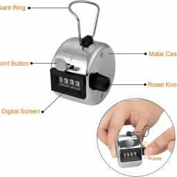rhonnium ™ Mechanical Clicker Digital Handheld Tally Counter Analog Tally Counter image 5
