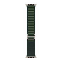 Apple Alpine Titanium, Polyester & Spandex Loop for Apple (44mm / 45mm / 46mm / 49mm, S) (Natural Titanium Finish, Dark Green)-image-76