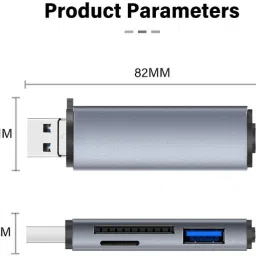 Good One 3 IN 1 OTG Cardreader, USB+Micro USB+Type-C, For Type-C/Android Or Pc Laptop Card Reader image 2