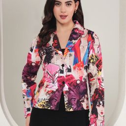 Polyester Printed Coat For Women-image-52