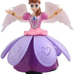 Play Kids Princess Doll Dancing & Rotating Angel Girl Flashing Lights with Music Gift Toy-picture-4
