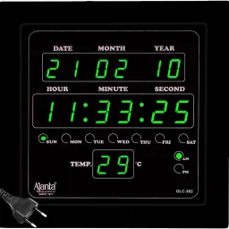 Digital 25.4 cm X 25.4 cm Wall Clock-8