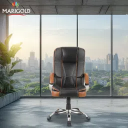 Revolving Chairs, hydraulic Chair for Office Work at Home Ergonomic | Boss Chair Leatherette Office Executive Chair-image-10