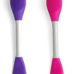 Dual End Facial Cleaning Massage Brush Silicone Soft Flexible Brush-image-96