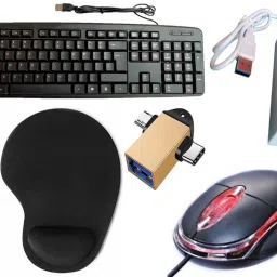 ANJO USB Keyboard-LED Mouse-Wrist Support Pad-2.0 Hub-Cleaner-OTG M&C 2in1 Combo Set Designed for Gaming-27