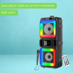 SACRO Pushpa(PORTABLE BLUETOOTH PARTY SPEAKER) 3D Sound With Karaoke Mic/RGB LightE242 40 W Bluetooth Party Speaker-picture-10