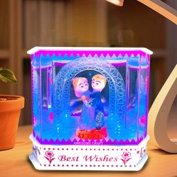 Romantic LED Couple Perfect for Anniversary, Wedding, Engagement, Birthday Decorative Showpiece - 11.5 cm-image-33