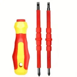 Insulated Screwdriver Set with Magnetic Bits, Electrician's Tool Standard Screwdriver Set-3