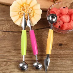 2 in 1 Melon Baller Scoop Double-Headed Fruit Carving Cutter Knife-pack of 1 Kitchen Scoop-21