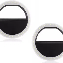 FKU Set of 2 Selfie Ring Light, HuntGold New Battery Powered 3 level Brightness Adjustment Clips On Fill LED Circle Light for 1 lx Camera LED Light-11