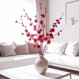 Red Cherry Blossom Artificial Flower-image-75