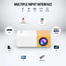 favone Portable Mini Home Theater LED Projector with Remote Controller (600 lm) Portable Projector-12