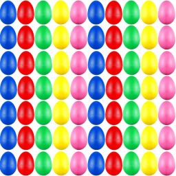 100 Pieces Egg Shakers Musical Instruments Percussion Maracas Egg for Kids Toys-22