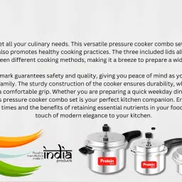 protein Combo With 3 Proper Lids 2 L, 3 L, 5 L Pressure Cooker image 5