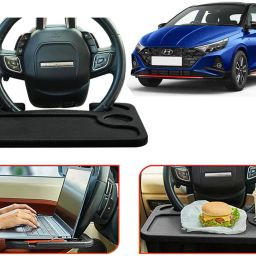 TB135-Multifunctional Car Laptop Food Steering Wheel Tray Drink Holder Desk Cup Holder Tray Table-image-46