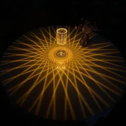sahaj enterprise Touch Dimmable Table Light / Rose diamond table lamp Table Lamp (Multicolor) Table Lamp image 3